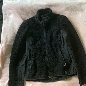 Black RuffHewn faux fur fleece jacket